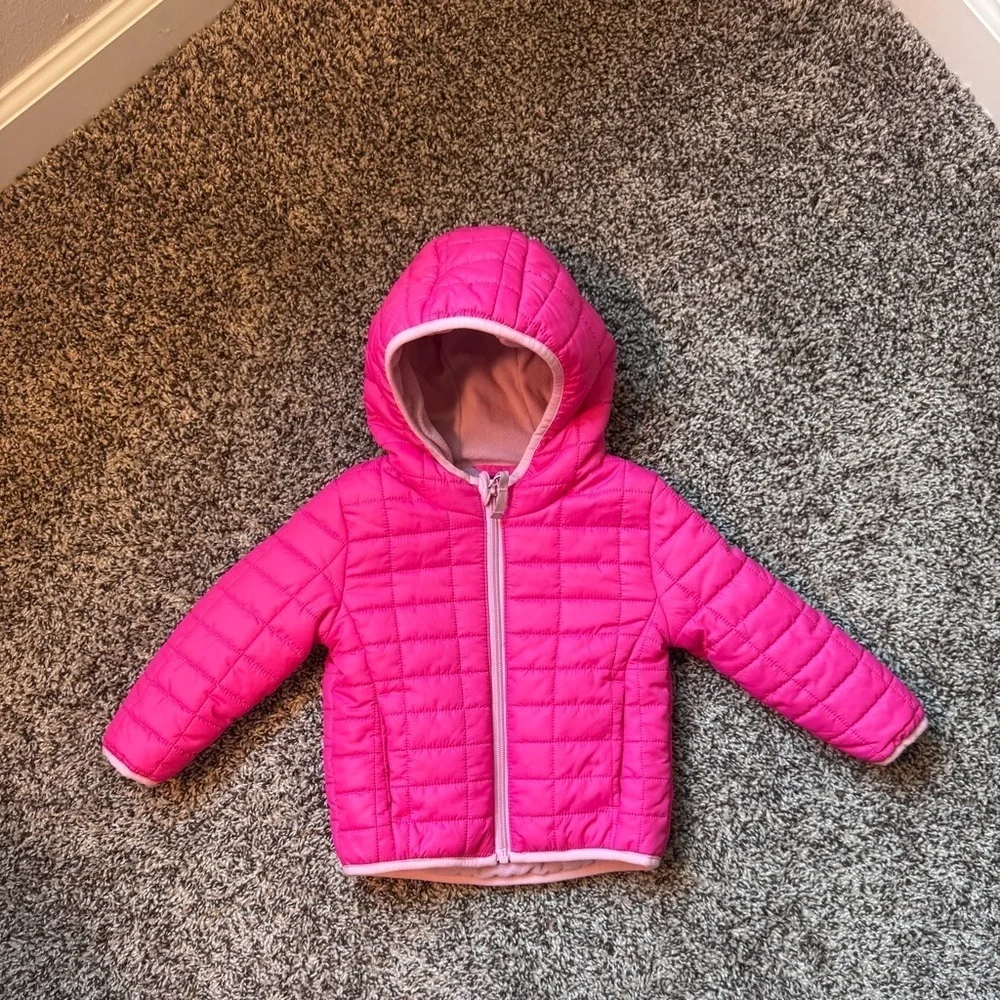 Cat & Jack Toddler Hooded Pink Puffer Coat - EUC, size 18 months